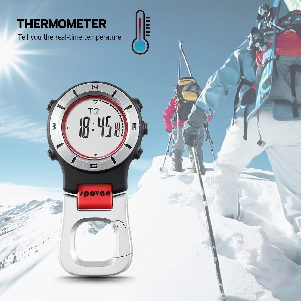 SPOVAN Смарт-часы альтиметр барометр компас светодиодный спортивные часы Рыбалка