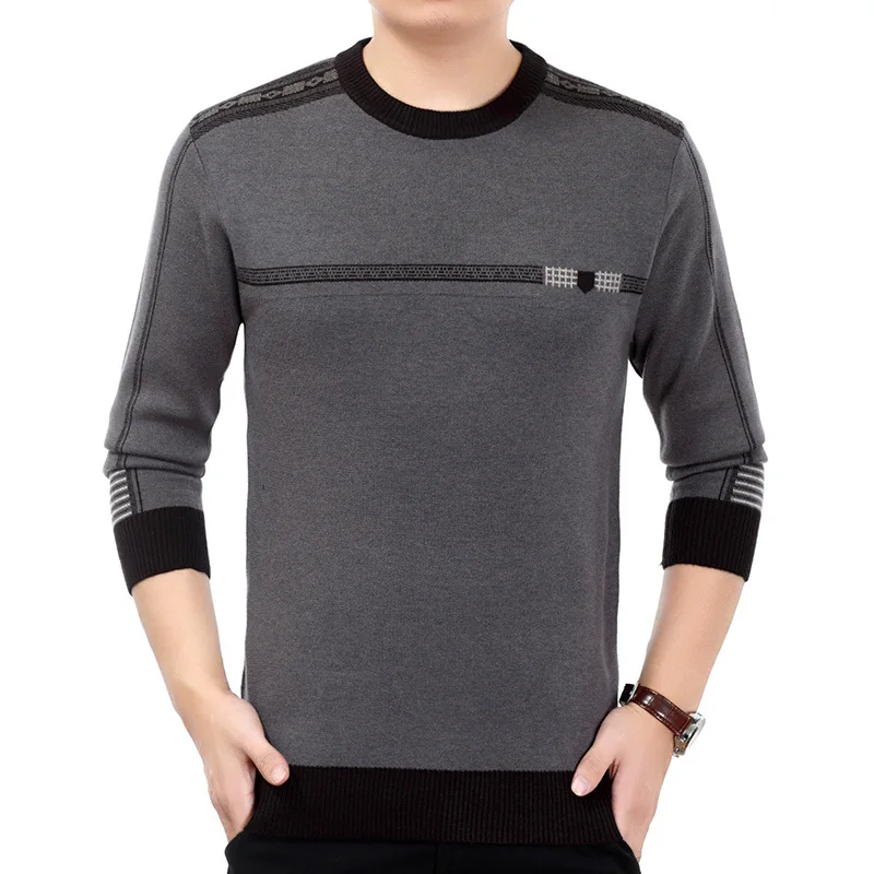 Мужские свитера MOOWNUC пуловер Весенняя рубашка с длинным рукавом модная мужская