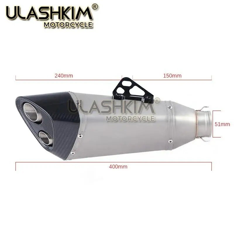 

Motorcycle Exhaust Full system middle Link pipe Muffler Slip On for Kawasaki ZX-6R ZX6R ZX 6R ninja 636 2008-2019
