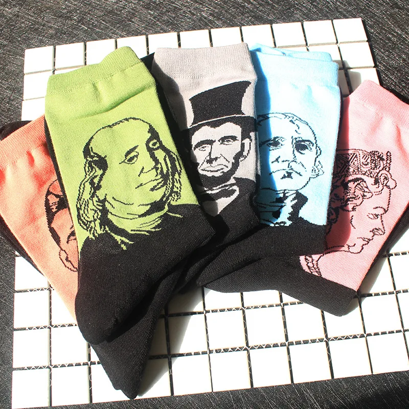 Мужские длинные хлопковые носки в стиле ретро | Мужская одежда