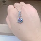 Женское Ожерелье с фианитом, 6,5 мм, 1 карат, элегантное подвесное ожерелье без цепочки, CCN284