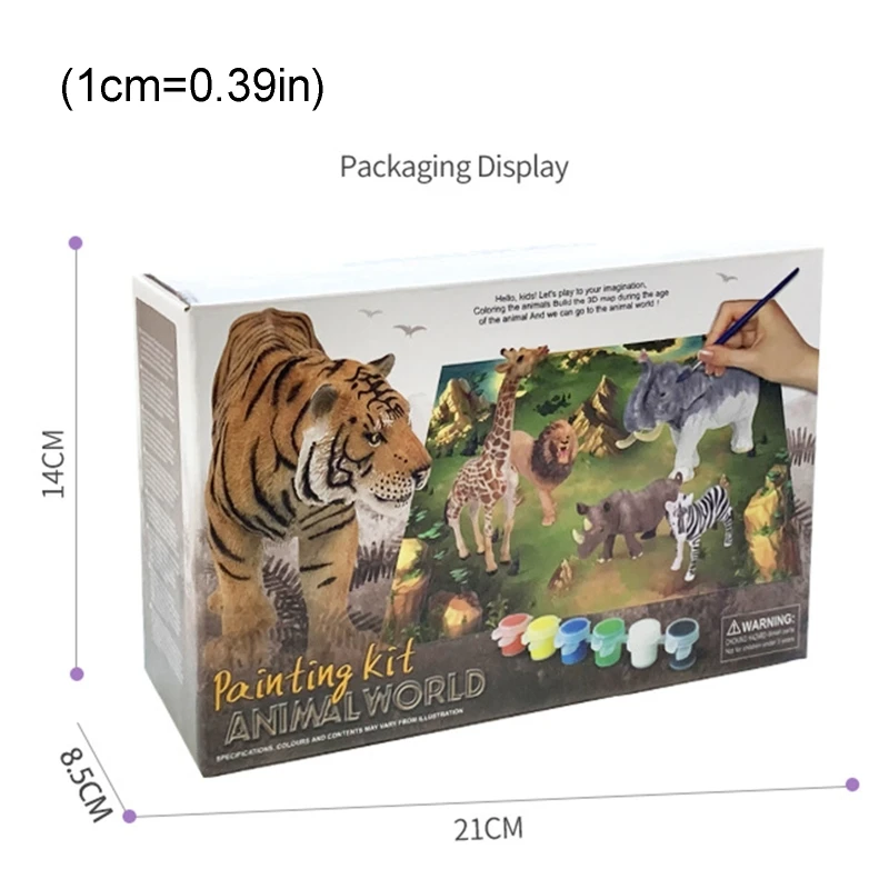 Фигурки животных игрушка сделай сам каракули для творчества красок рисования