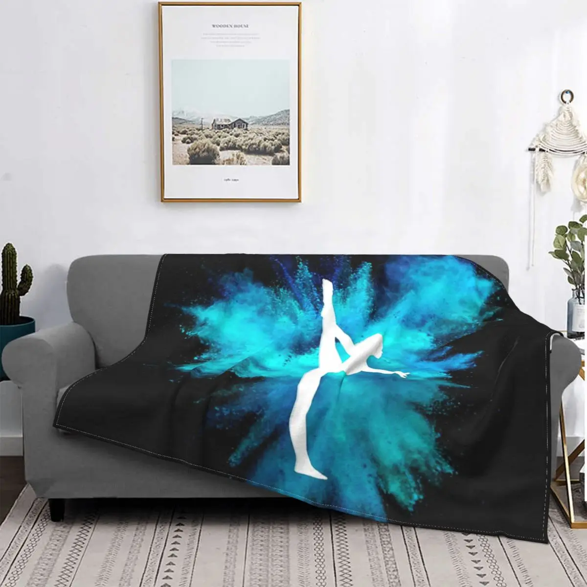 

Силуэт гимнастики-Синий взрыв 2 одеяла покрывало для кровати искусственное муслиновое пляжное одеяло зимнее покрывало для кровати