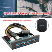 usb 3 0 front panel computer case expansion board 4 ports usb hub adapter for desktop pc 19 pin 3 5 inch floppy disk drive bay