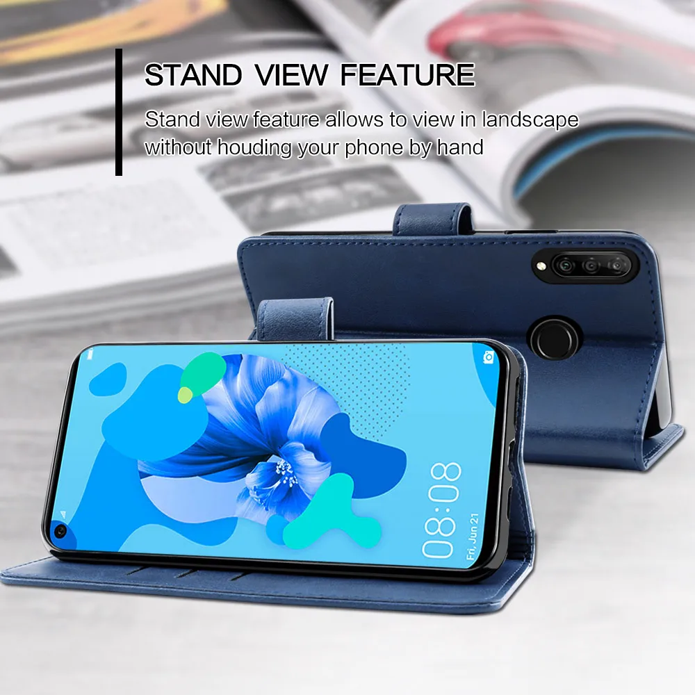 Для huawei Honor 10 Lite 2019 P Smart чехол из телячьей кожи PU кожаный флип-чехол-кошелек с
