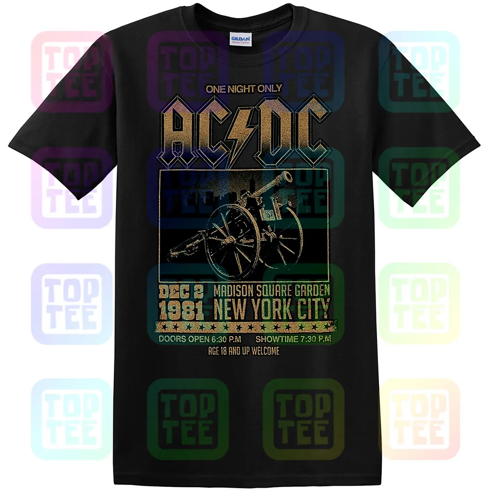 Официальный AC/DC Футболка Мэдисон Сквер Гарденс для тех, кто о рок Тур 1981