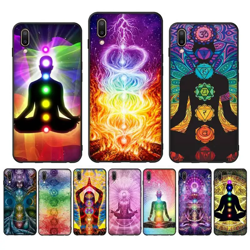 

Mandala Chakra Yoga Phone Case Case For Oppo Reno Realme C3 6Pro Cover For vivo Y91C Y17 Y19 Funda Capa