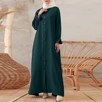 fashion islamic abaya clothing button cardigan plus size dress muslim women long dress dubai british mosque moroccan dress