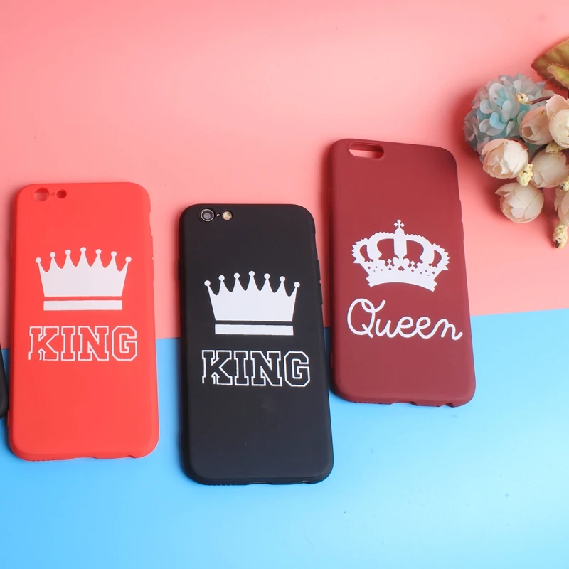 Чехол для телефона iPhone XS Max XR X 10 8 7 Plus 6 S 5S SE роскошный мягкий чехол из ТПУ King Queen
