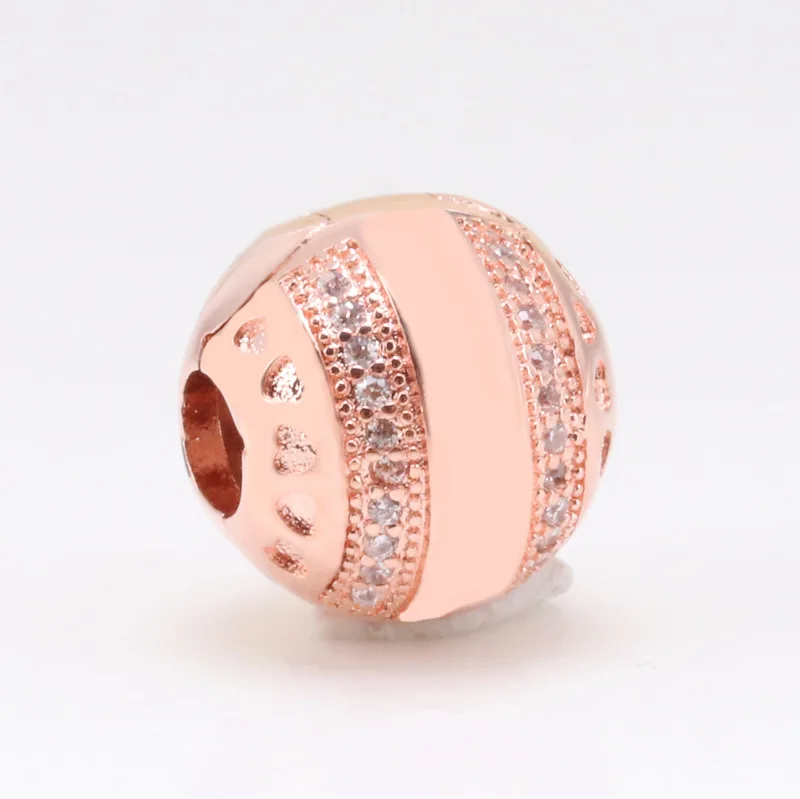 

Amas Аутентичные 925 стерлингового серебра Классический позиционирования пряжки любовь держатель фиксированного клипса для драгоценные буси...