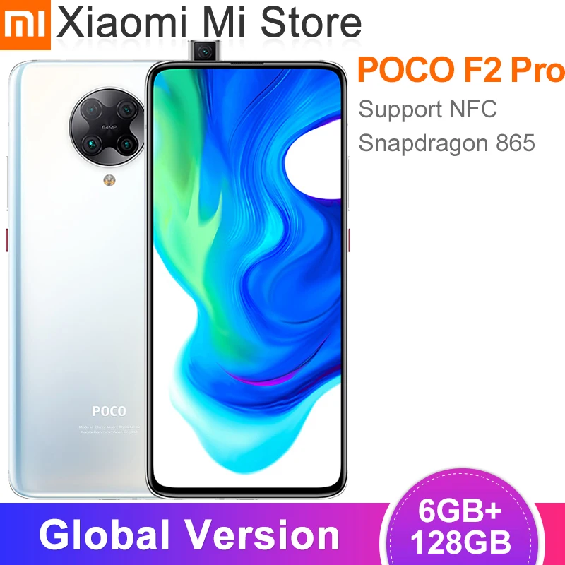 Глобальная версия Xiaomi POCO F2 Pro 6 ГБ 128 Гб Смартфон Snapdragon 865 64MP + 20MP камера 4700mAh батарея