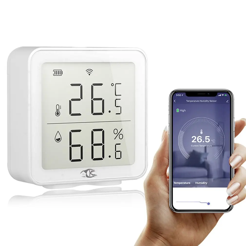 

WIFI Temperature And Humidity Sensor Indoor Hygrometer Thermometer With LCD Display Temperature Humidity Monitor