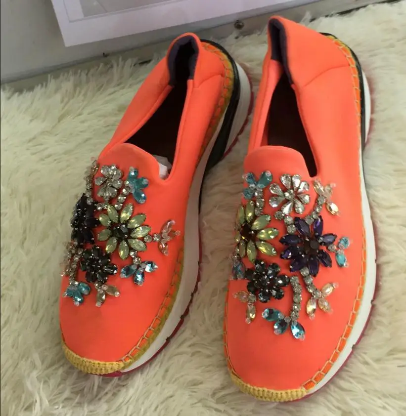 Туфли женские кожаные плоская подошва Мокасины эспадрильи стразы модная уютная