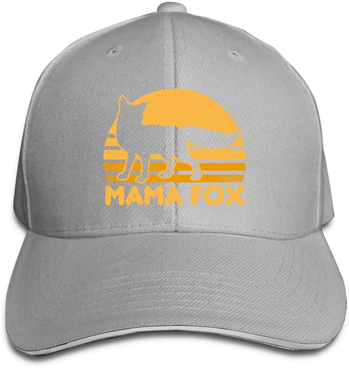 

Retro Sunset Fox Mama Unisex Trucker Hat Adjustable Peaked Sandwich Hat