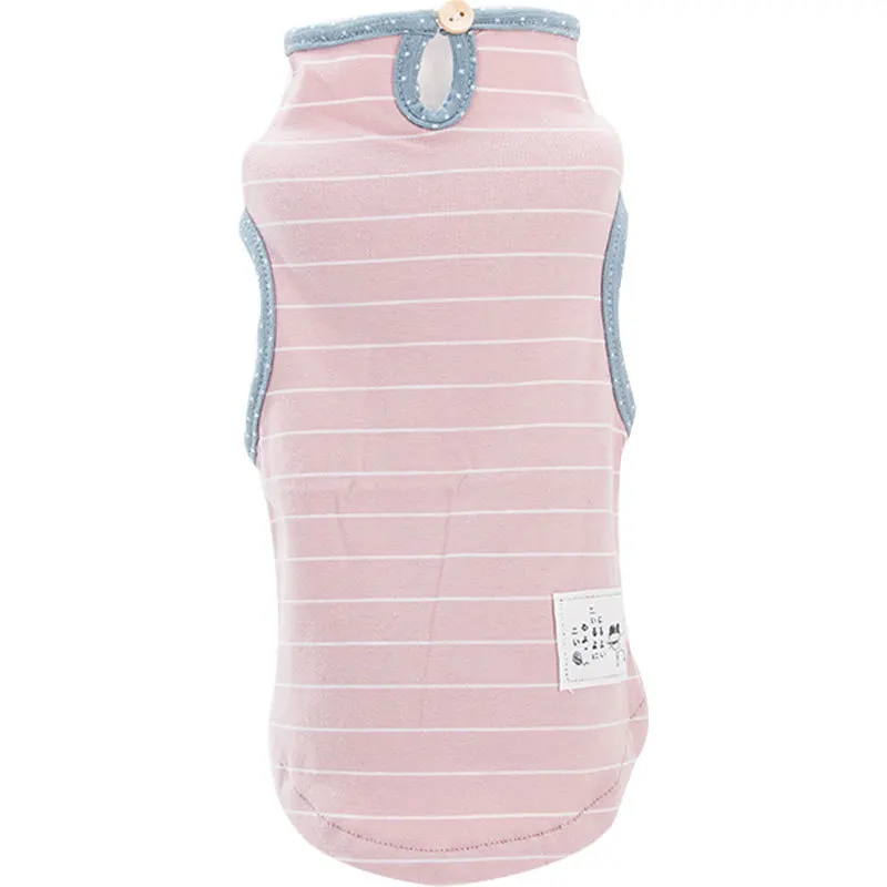 

Japanese Cat Clothes Cat Spring and Summer Thin Style Garfield Blue Cat Striped Vest Pet Supplies Soft and Breathable Fashion