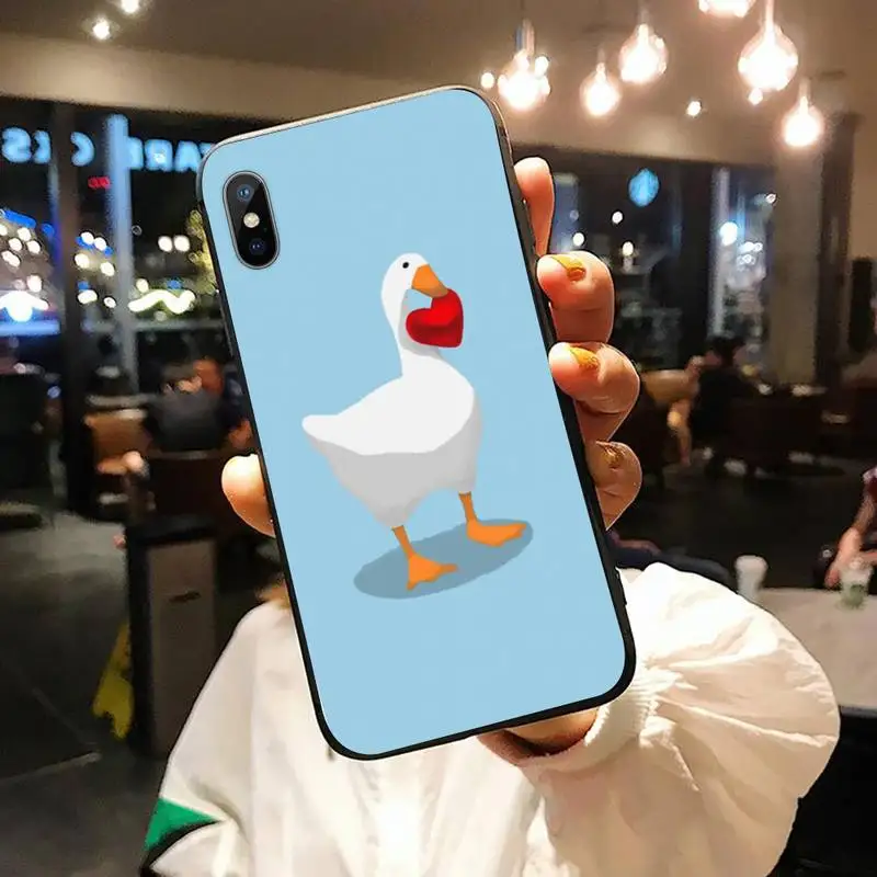 

Untitled Goose Game Interesting Duck Game luxury Phone Case shell for iPhone 11 12 pro XS MAX 8 7 6 6S Plus X 5S SE 2020 XR