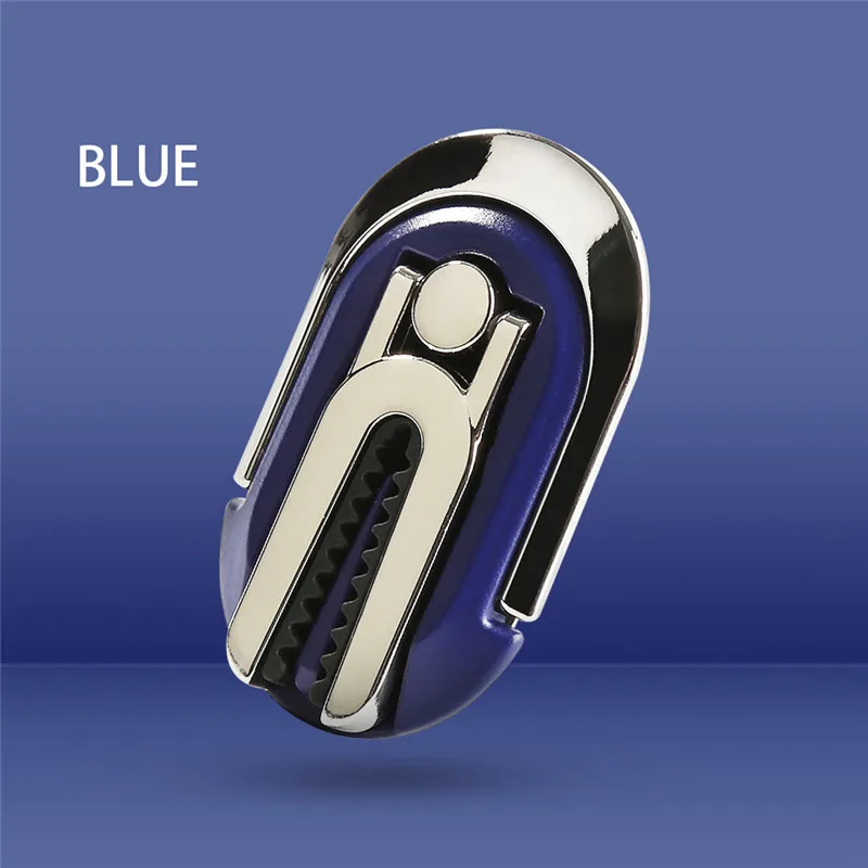 Blue 2 в 1 Универсальный держатель для мобильного телефона из сплава на 360 градусов, автомобильный держатель на вентиляционное отверстие, подставка, вращающийся магнитный держатель телефона с кольцом на палец, кронштейн - Цвет: Blue
