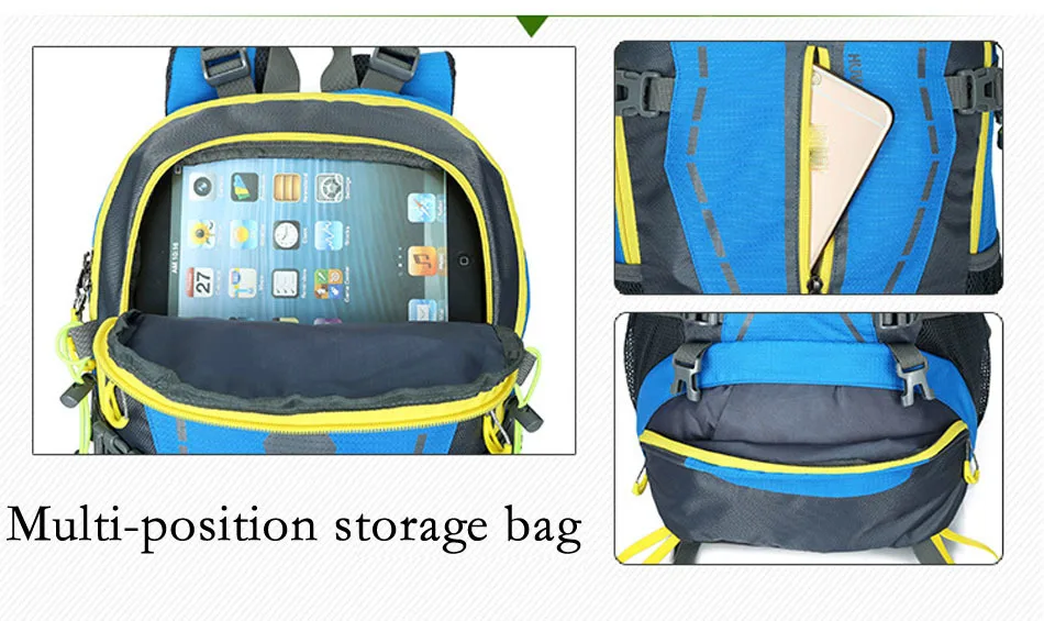 45L Men Women Climbing Travel Riding Sport Bag Water Resistant Rucksack Outdoor Camping Hiking Backpack Military Tactical Bags