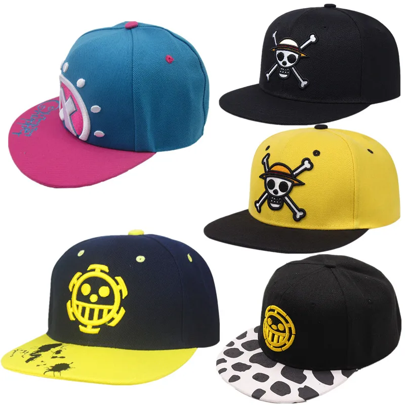 Аниме ONE PIECE Monkey D. Регулируемая шапка с вышивкой Luffy Trafalgar Law Tony Chopper для косплея |