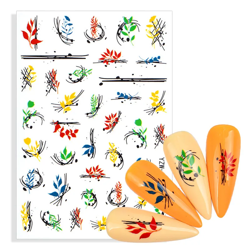 Наклейки для ногтей с черными чернилами 1 шт. | Красота и здоровье