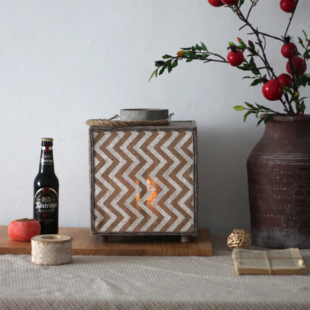 

1Pc Desktop Storm Lantern Candle Stand Decorative Candleholder Garden Adornment