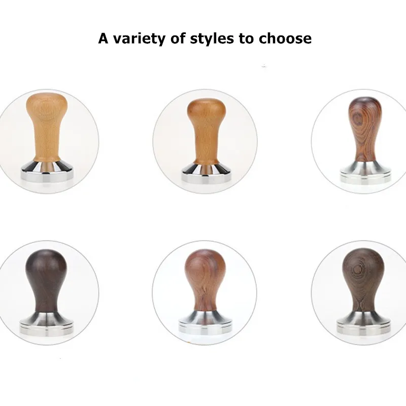 304 из нержавеющей стали Темпер для кофе чакат Прето деревянная ручка кофейный