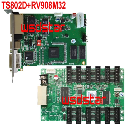 TS802D светодиодная отправляющая карта с 1 шт. RV908M32 приемная RV908T RV908 RV908M 2 шт./лот |
