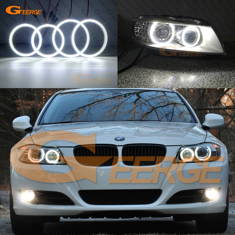 

For BMW 3 Series E90 E91 LCI 2009-2012 Ultra bright SMD LED Angel Eyes halo rings kit Day Light Car styling