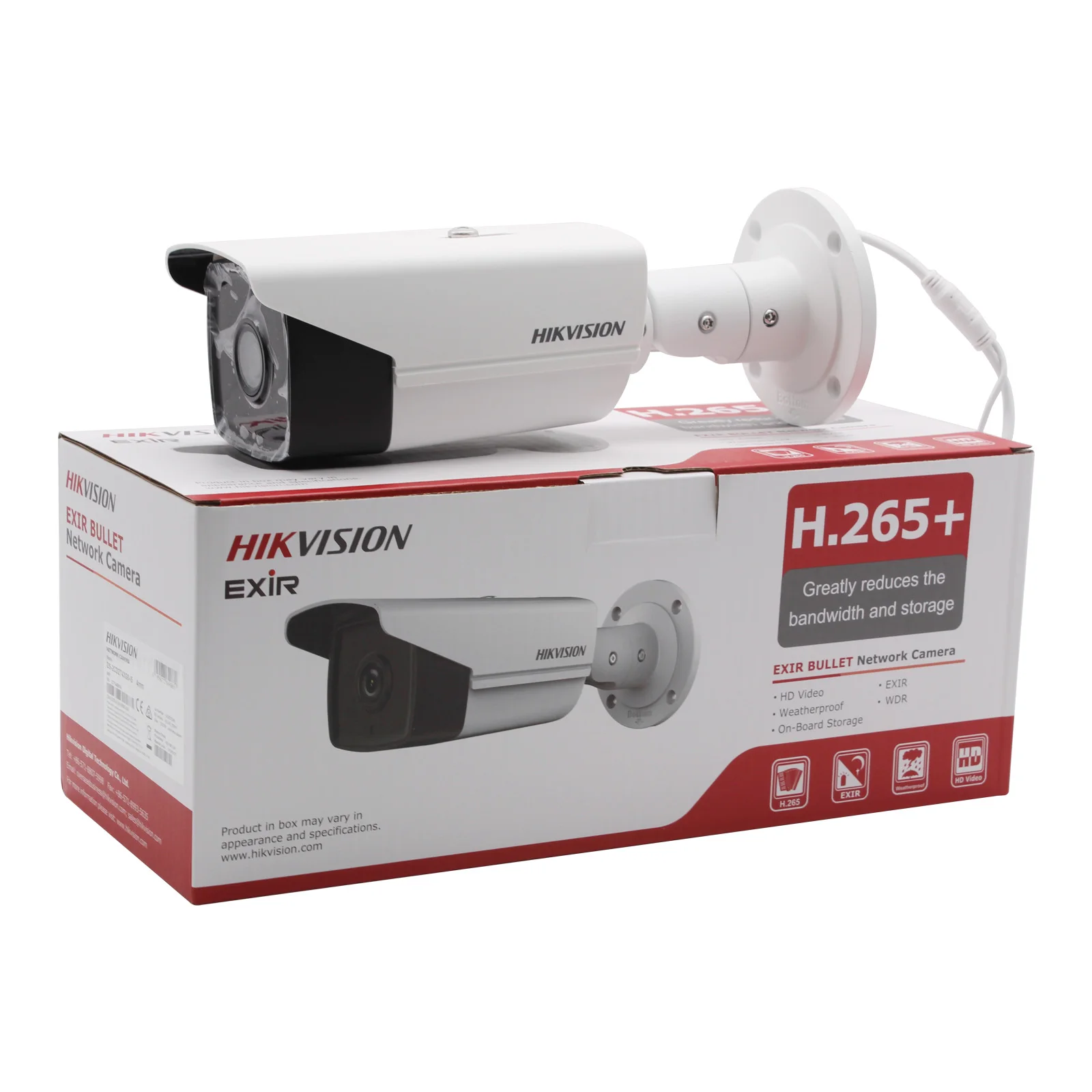 Камера видеонаблюдения Hikvision 4 МП инфракрасная камера безопасности 50 м POE IP H.265 +