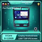 Автомобильное радио Android 10,0 GPS для Ford Mondeo 3 2000- 2005 2006 2007 мультимедийный плеер DSP Carplay 6G 128G стерео  2 din DVD 9 дюймов