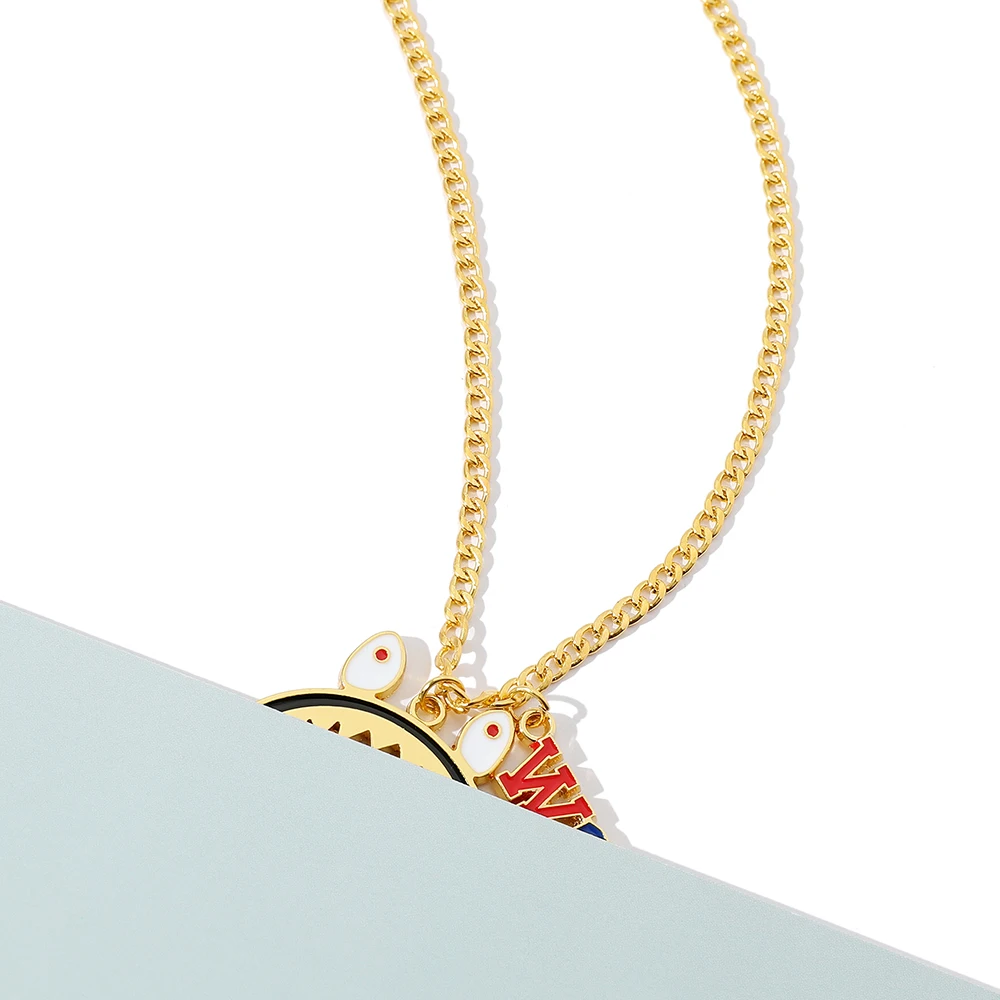 Цепочка с подвеской в виде надписи искусственная кожа |