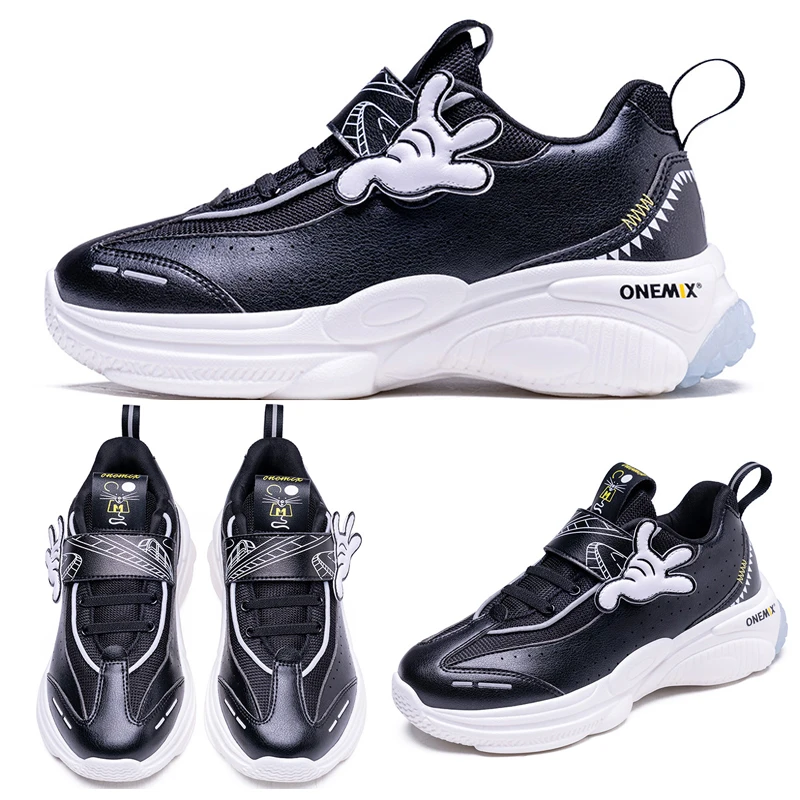 ONEMIX Cute Children Kids Running Shoes Girls Boys Mesh Soft Sport Sneakers Hook Loop Casual Shoes For Kids Sneakers