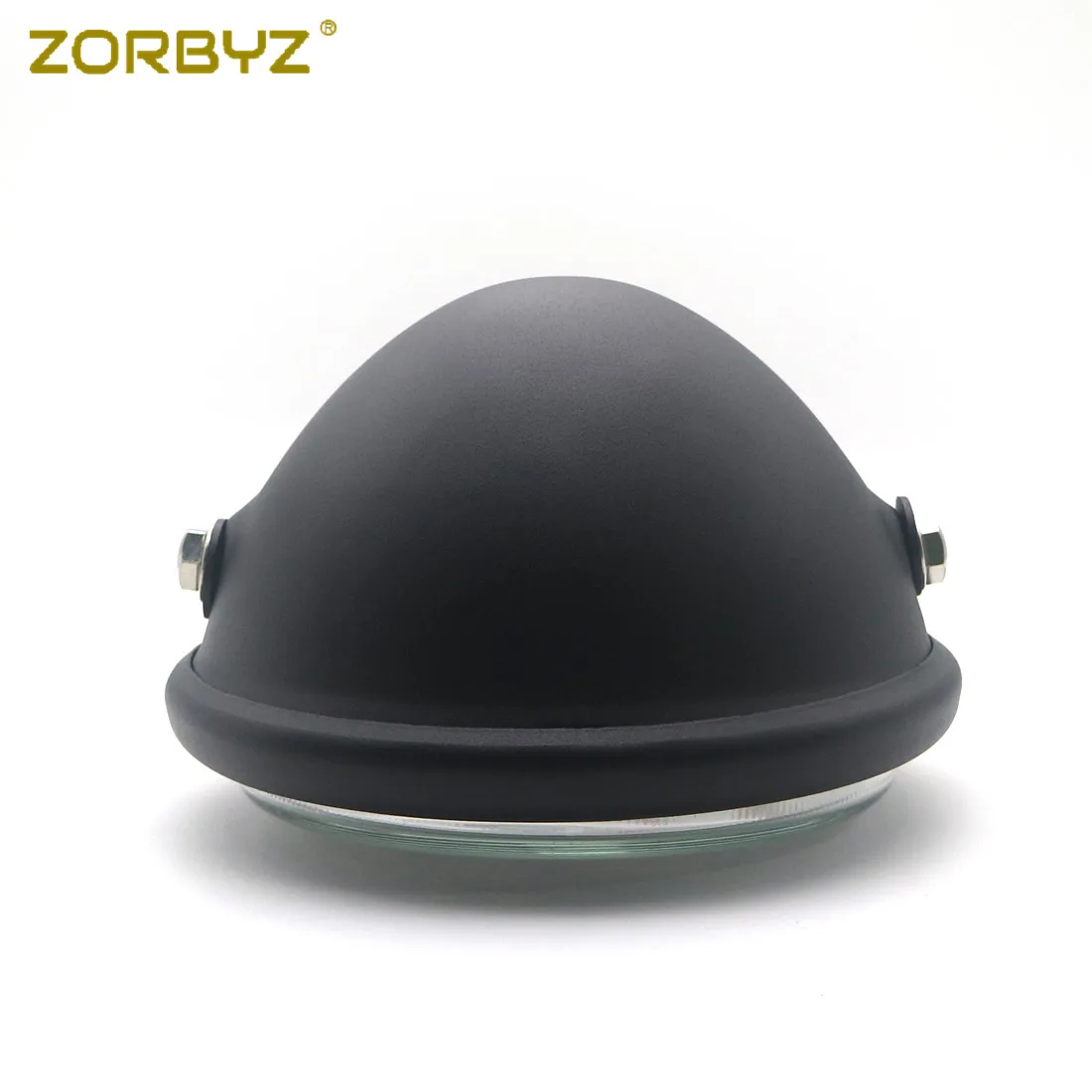 ZORBYZ Ретро черный металл H4 передняя фара с белым ангельским глазным кольцом свет