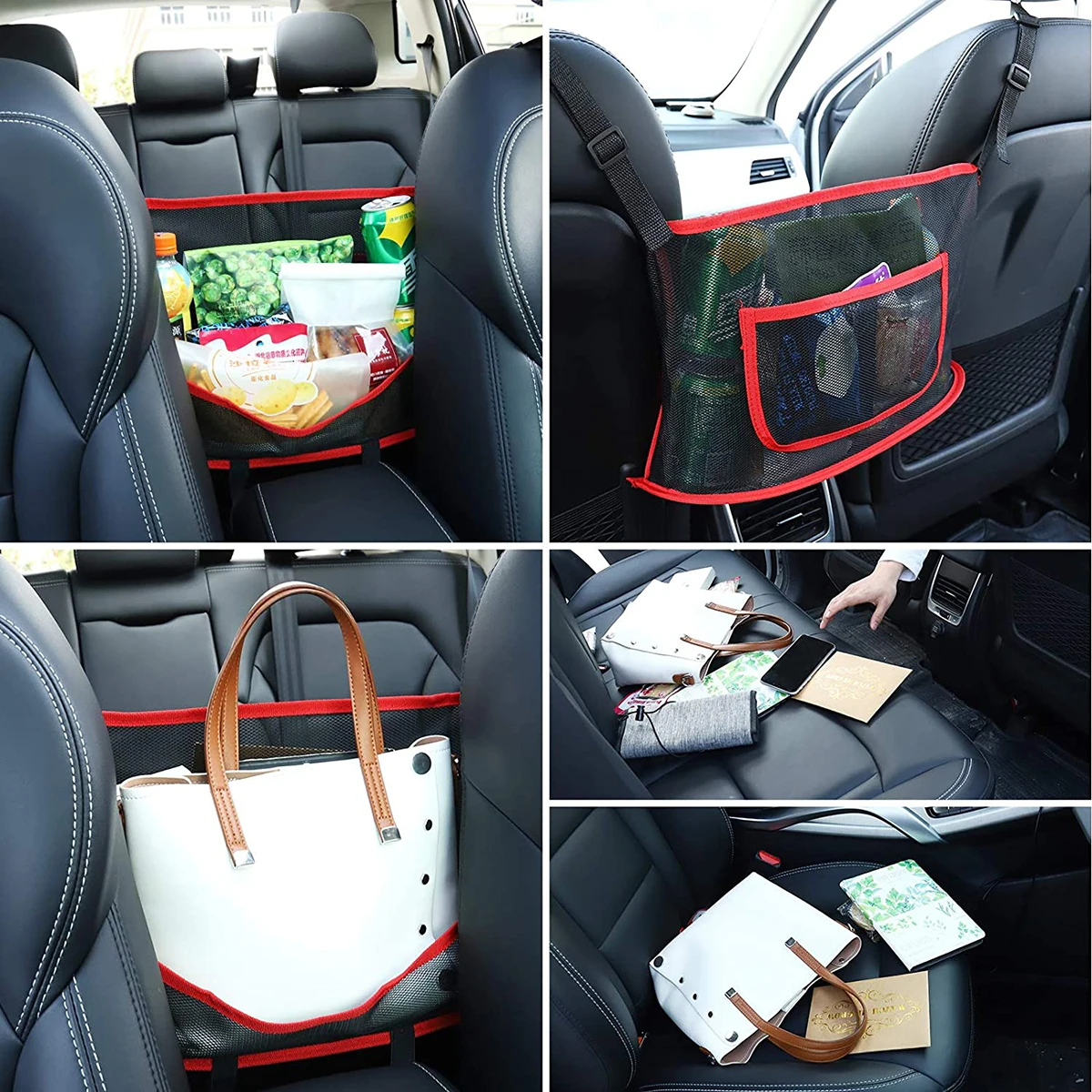 Сетчатая Сумка на спинку сиденья автомобиля Универсальный многофункциональный