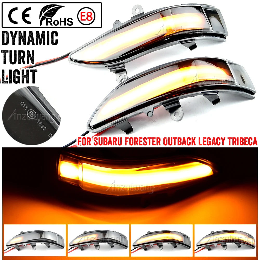 

12V LED Dynamic Blinkers Sequential Turn Signal Indicator Light Car Assessories Forester Outback Legacy Tribeca Impreza wrx sti