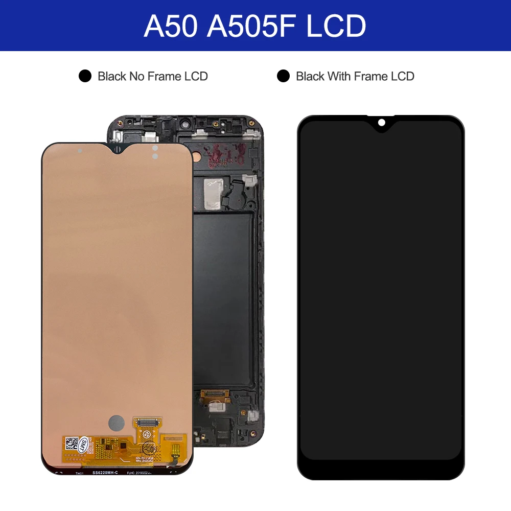 ЖК-дисплей с чехлом для телефона из ТПУ Samsung Galaxy A20 A205 SM-A205F A205FN A205GN сменный экран