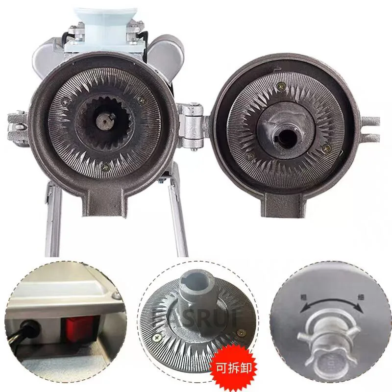 Электрическая кормовая мельница 220 В для сухих и влажных кормов зерна животных