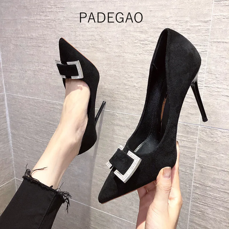 

2020 женские пикантные вечерние элегантные Корейская повседневная обувь на каблуке со стразами