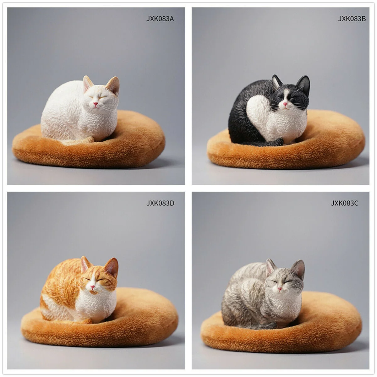 JXK-figura de gato perezoso 1/6, modelo de gato letargico 2,0, bonito Animal de Mascota, coleccionista, adornos de decoraci&oacute;n de Navidad, regalo para adultos y ni&ntilde;os-4