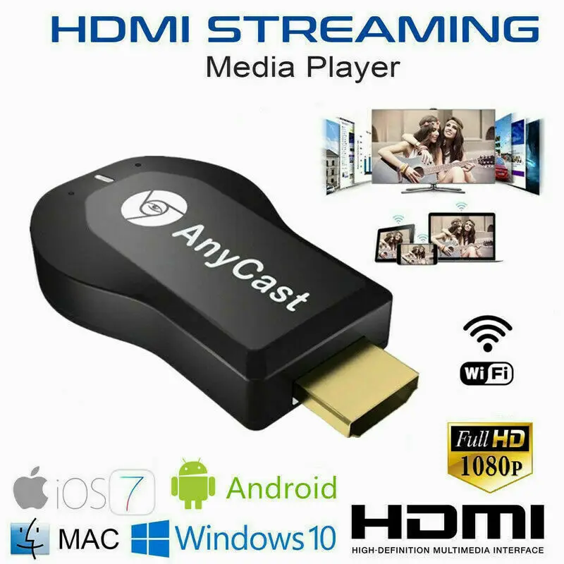 Anycast M2 Plus WiFi Дисплей зеркало приемник ключ Chromecast беспроводной 1080P HDMI ТВ DLNA AirPlay
