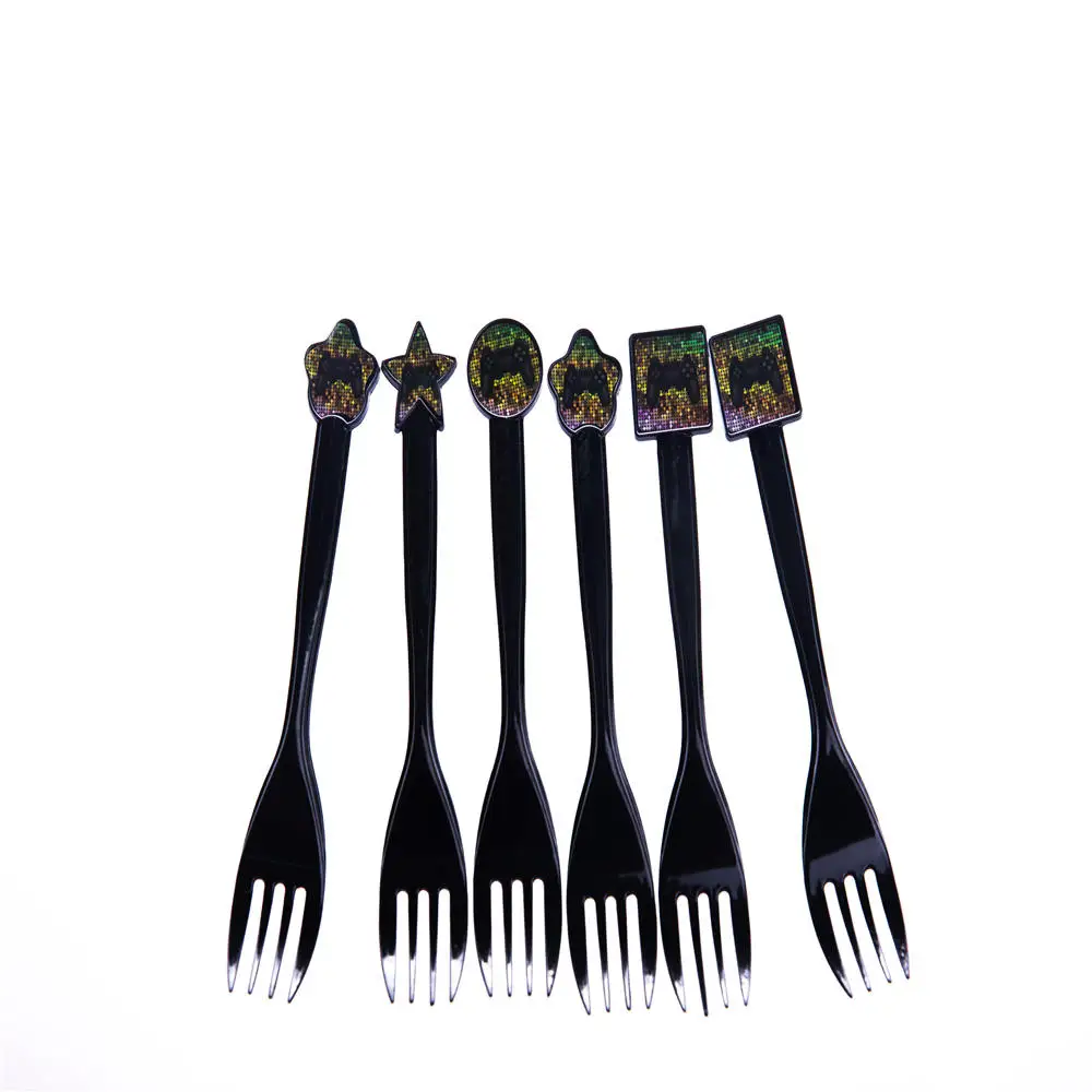 spoon 6pcs Детские вечерние принадлежности игры ручки темы день рождения крепостные игрушки украшения одноразовая посуда - Цвет: spoon 6pcs