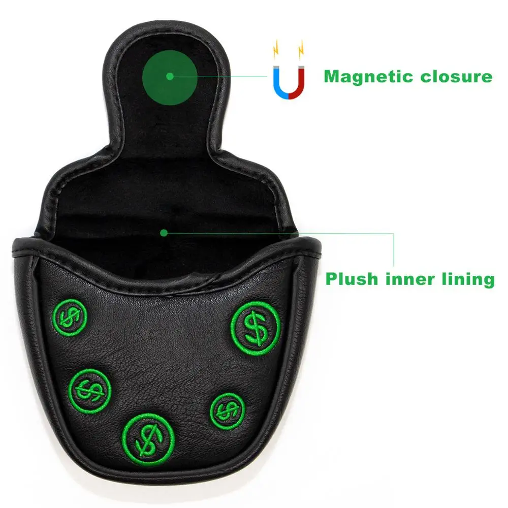 Чехол для клюшки гольфа чехол с магнитной серией долларов | Спорт и развлечения