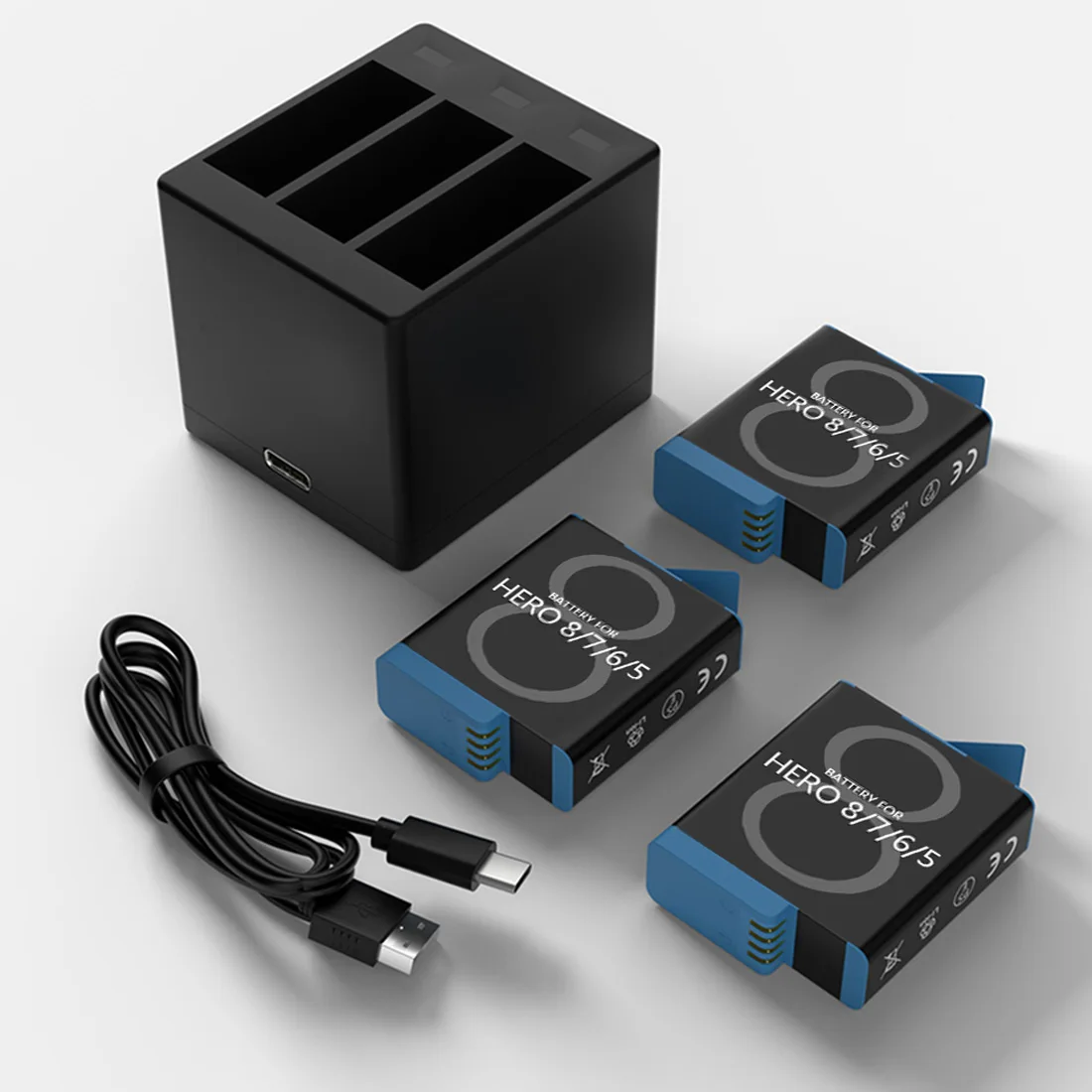 Аккумулятор или тройное зарядное устройство для камеры GoPro Hero 8 7 6 5|Цифровые