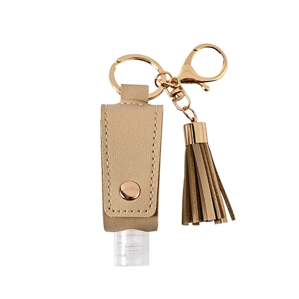 

2Pcs Portable Travel Bottle Empty Squeeze Plastic Bottle Keychain Holder with Tassel Refillable Bottle Container Clips