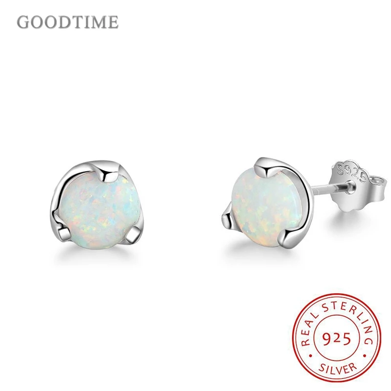 

Trendy Women Earring Pure 925 Sterling Silver Opal Earrings Noble Rose Gold Earring For Girl Christmas Gift Party Dress Up
