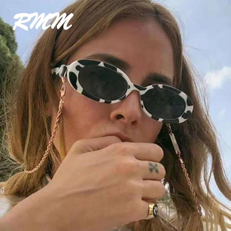 Европейские модные Овальные Солнцезащитные очки uisex в стиле ретро с маленькой