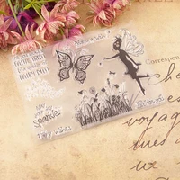 fairy butterfly clear stamp transparent seal diy scrapbooking card making clear silicone stamp crafts supplies new stamps 2021