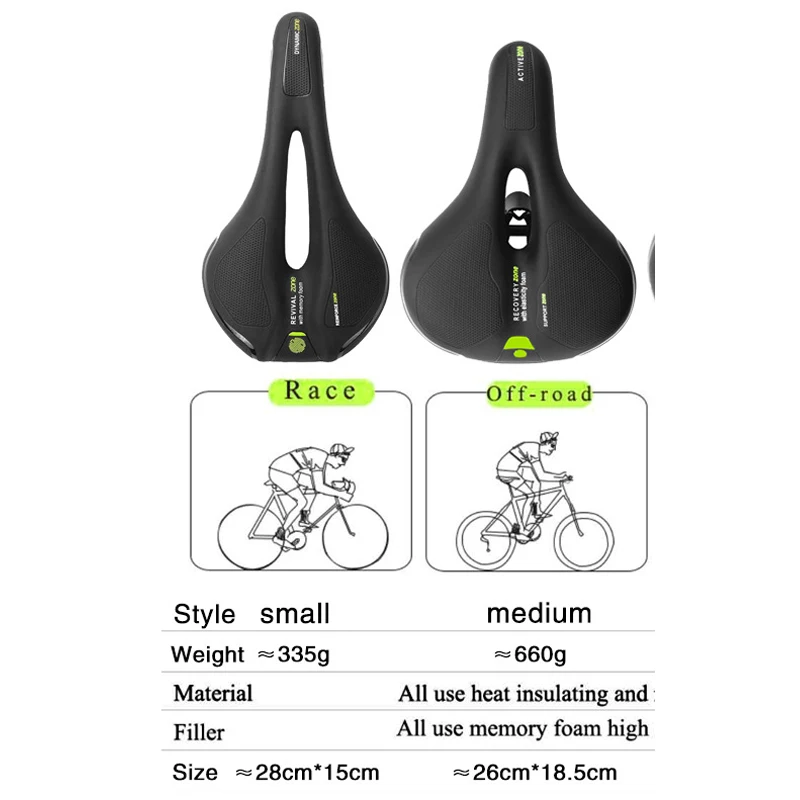 

Comfort Bicycle Hollow Saddle Soft Non-Slip PU High Elastic Memory Foam Filling Cushion Ergonomics Off Road Seat Cycling Part