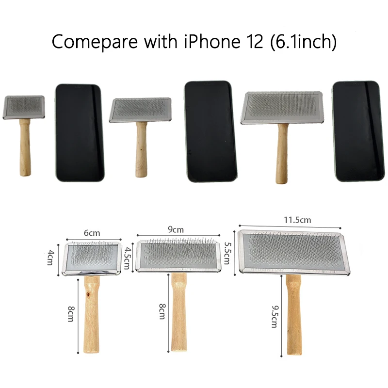 

Dogs Hair Remover Brush Pet Cat Grooming Brush Wood Puppy Big Dog Combs Pet Flea Comb Quality Dog Shedding Comb Cat Supplies