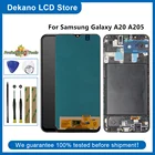 ЖК-дисплей для Samsung Galaxy A20 A205 A205G A205F SM-A205FDS A205FN A205GNDS сенсорный экран дигитайзер Рамка инструменты в сборе